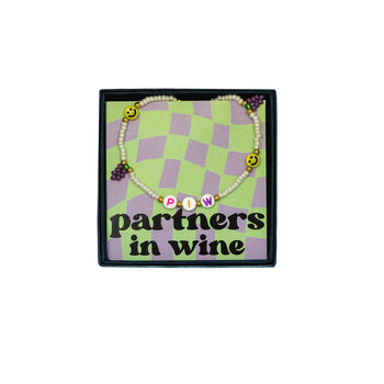 Partners In Wine Beaded Keyring, 8 of 8