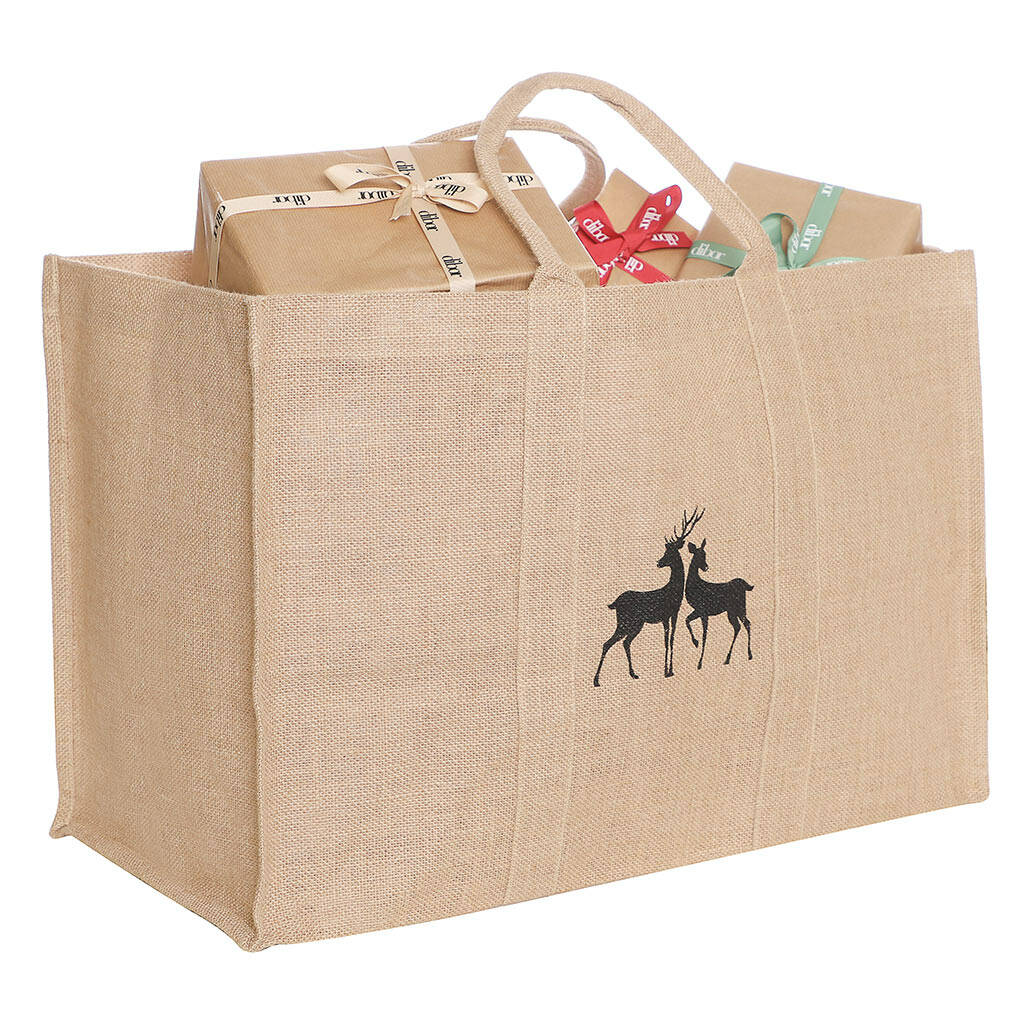 Personalised Large Reindeer Christmas Gift Bag By Dibor