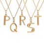 Gold Art Deco Initial Necklace, thumbnail 8 of 11