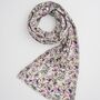 Floral Engravings Lightweight Scarf, thumbnail 1 of 4