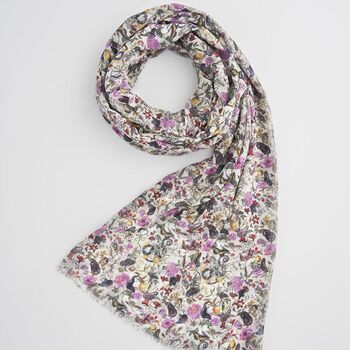 Floral Engravings Lightweight Scarf, 2 of 7