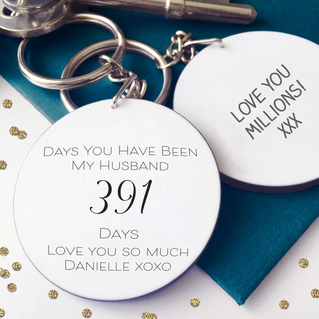 Image of Days You Have Been My Husband Personalised Keyring