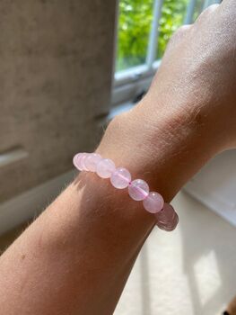 You Are Loved Rose Quartz Bath Bomb And Bracelet Gift, 4 of 6