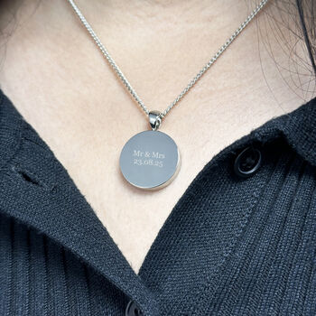 Personalised Silver Plated Lucky Sixpence Necklace, 2 of 3