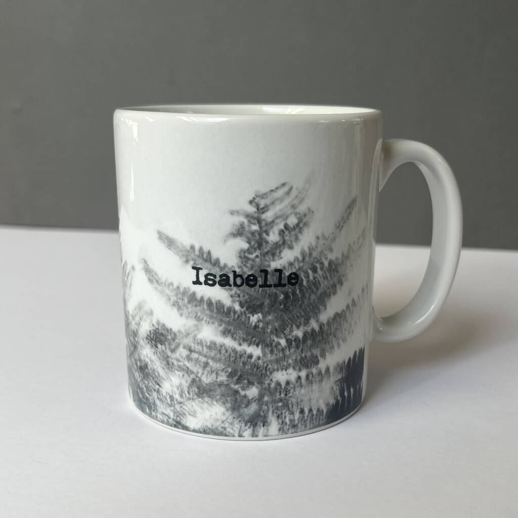 Personalised Fern Print Mug, 1 of 7