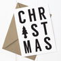 Typographic Christmas Card, thumbnail 3 of 3