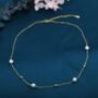 Genuine Pearl Choker Necklace In Sterling Silver, thumbnail 4 of 12