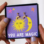 You Are Magic Gold Plated Shooting Star Earrings, thumbnail 1 of 6