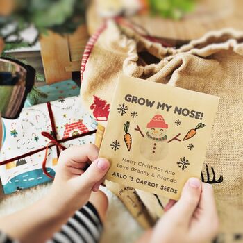 Personalised 'Grow My Nose' Carrot Seed Packet, 9 of 10