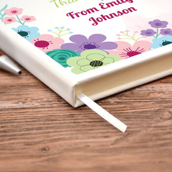 Personalised Thank You Teacher Floral Design Note Book, 2 of 2