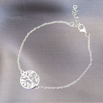 Sterling Silver Tree Of Life Chain Bracelet, 3 of 9