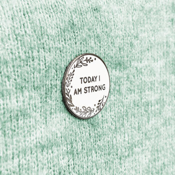 Personalised Good Luck 'Today I Am' Pin Badge Card, 7 of 9