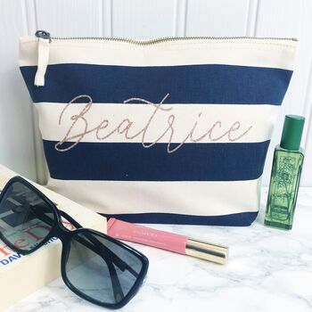 Personalised Rope Beach Bag And Accessories Bag, 6 of 12