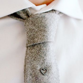 Geometric Heart Tie Pin. Wedding Tie Pin For Groom, 9 of 12