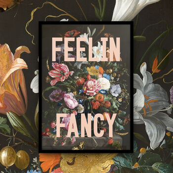 'Feelin' Fancy' Floral Contemporary Art Print, 3 of 4