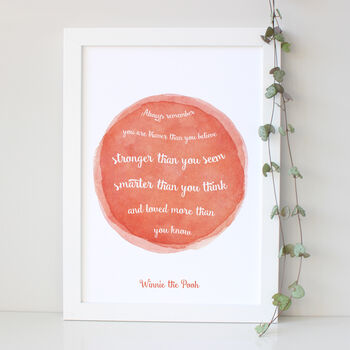 'Winnie The Pooh' Watercolour Quote Print, 7 of 10