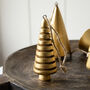 Gold Christmas Tree Hanging Decorations, thumbnail 4 of 5