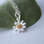 Dainty Gold And Silver Daisy Necklace, thumbnail 4 of 12
