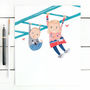 Hand Painted Personalised Monkey Bar Portrait, thumbnail 2 of 3