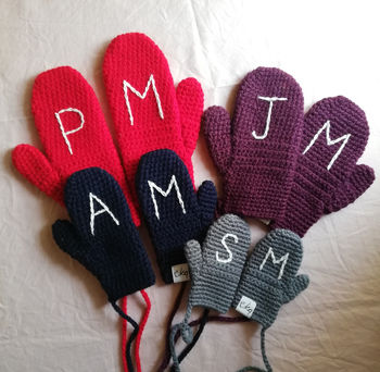 Personalised Family Mittens, 2 of 3
