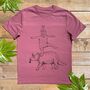 Bear And Triceratops Men's Organic T Shirt, thumbnail 5 of 8
