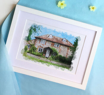 Personalised Watercolour New Home Framed Print, 3 of 12