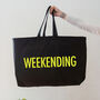 Oversized Tote Bag. Weekending Bag. Big Canvas Shopper, thumbnail 3 of 4