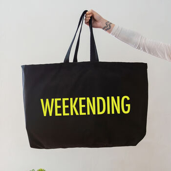 Oversized Tote Bag. Weekending Bag. Big Canvas Shopper, 3 of 4