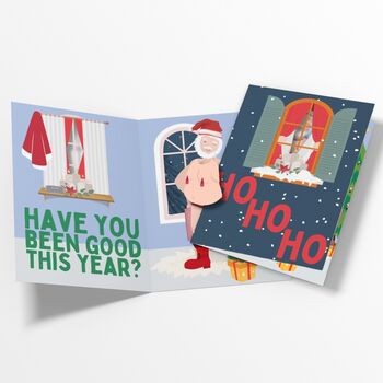 Shake And Sound 3D 'Sexy Santa' Funny Christmas Card! Cheeky Xmas Card For Him And Her, 9 of 10