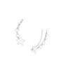 Sterling Silver Star Climber Earrings, thumbnail 2 of 3