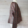 Ladies Recycled Silk Kantha Hand Stitched Jacket, thumbnail 2 of 6
