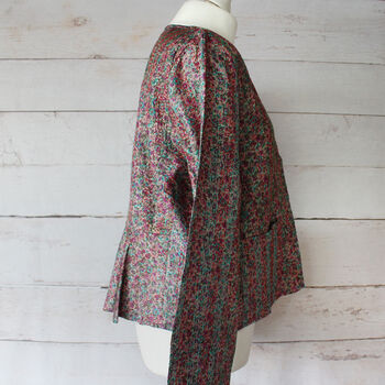 Ladies Recycled Silk Kantha Hand Stitched Jacket, 2 of 6