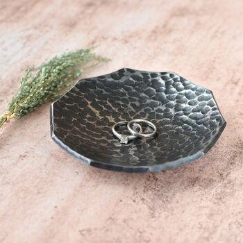 Ten Sided Iron Dish Patterned With Choice Of Finish, 9 of 11
