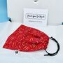 Red Party Sprinkles Drawstring Gift Bag, thumbnail 1 of 3
