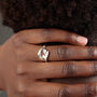 Sterling Silver Open Leaf Ring, thumbnail 2 of 4