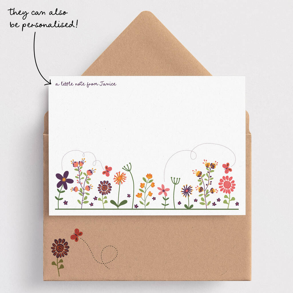 Box Of 20 Floral Notecards And Matching Envelopes By Lunella ...