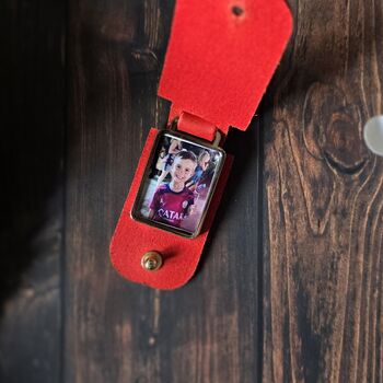 Personalized Photo Leather Keyring, 3 of 9