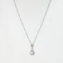 Tiny Crown And Crystal Pendant Necklace, thumbnail 4 of 5