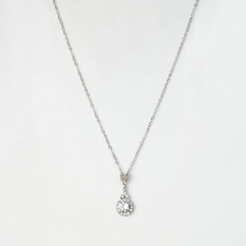Tiny Crown And Crystal Pendant Necklace, 4 of 5