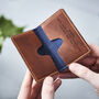 Personalised Leather Colour Block Card Holder, thumbnail 2 of 7