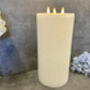30cm Xl White LED Pillar Candle – Real Wax, thumbnail 5 of 12