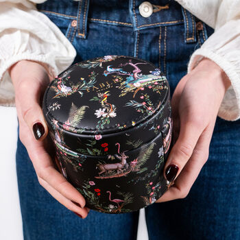 Wonderland Black Round Jewellery Box, 2 of 5