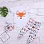 Fox Three Piece Baby Todler Outfit, thumbnail 1 of 6