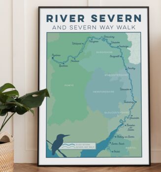 Personalised River Severn Art Print Map, 5 of 10