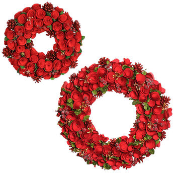 Extra Large Luxury Christmas Roses Wreath, 2 of 6