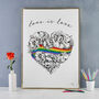 A3 Love Is Love Print, Gay Pride, Supporting Lgbt, thumbnail 3 of 4