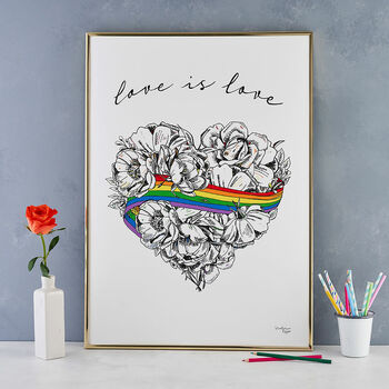 Love Is Love Print, Gay Pride, Supporting Lgbt, 3 of 4