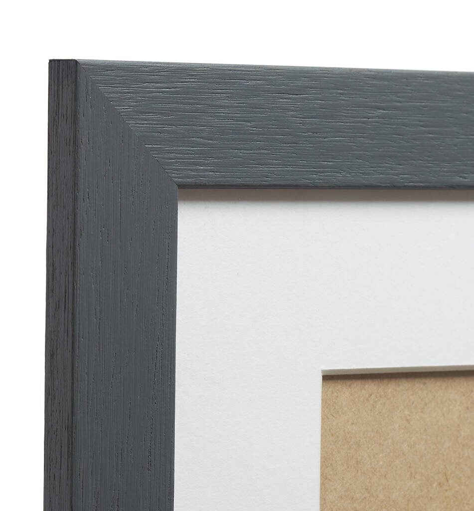 Dark Grey Wooden Picture Frame By Over & Over