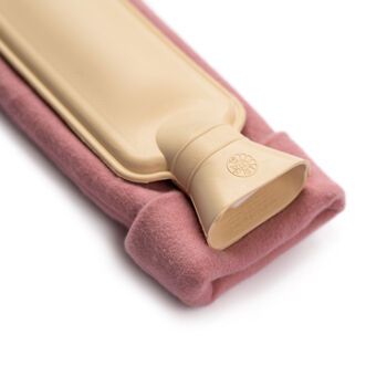Long Hot Water Bottle In Pink Cotton Cover, 6 of 7