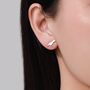 Mismatched T Rex Tyrannosaurus And Triceratops Dinosaur Stud Earrings In Sterling Silver, thumbnail 2 of 11